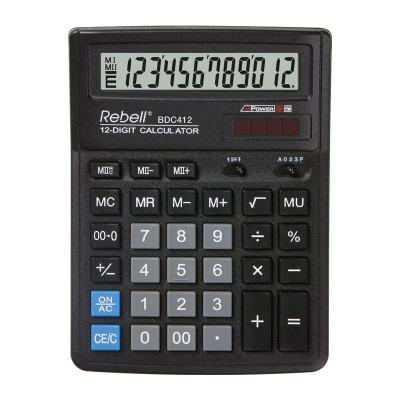 Калькулятор Rebell BDC-412 BX, бухгалтерский, 12 р.